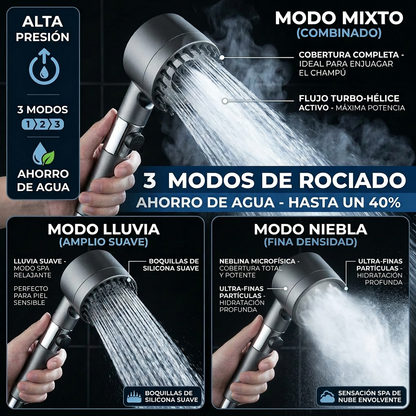Cabezal de ducha de alta presión con filtro