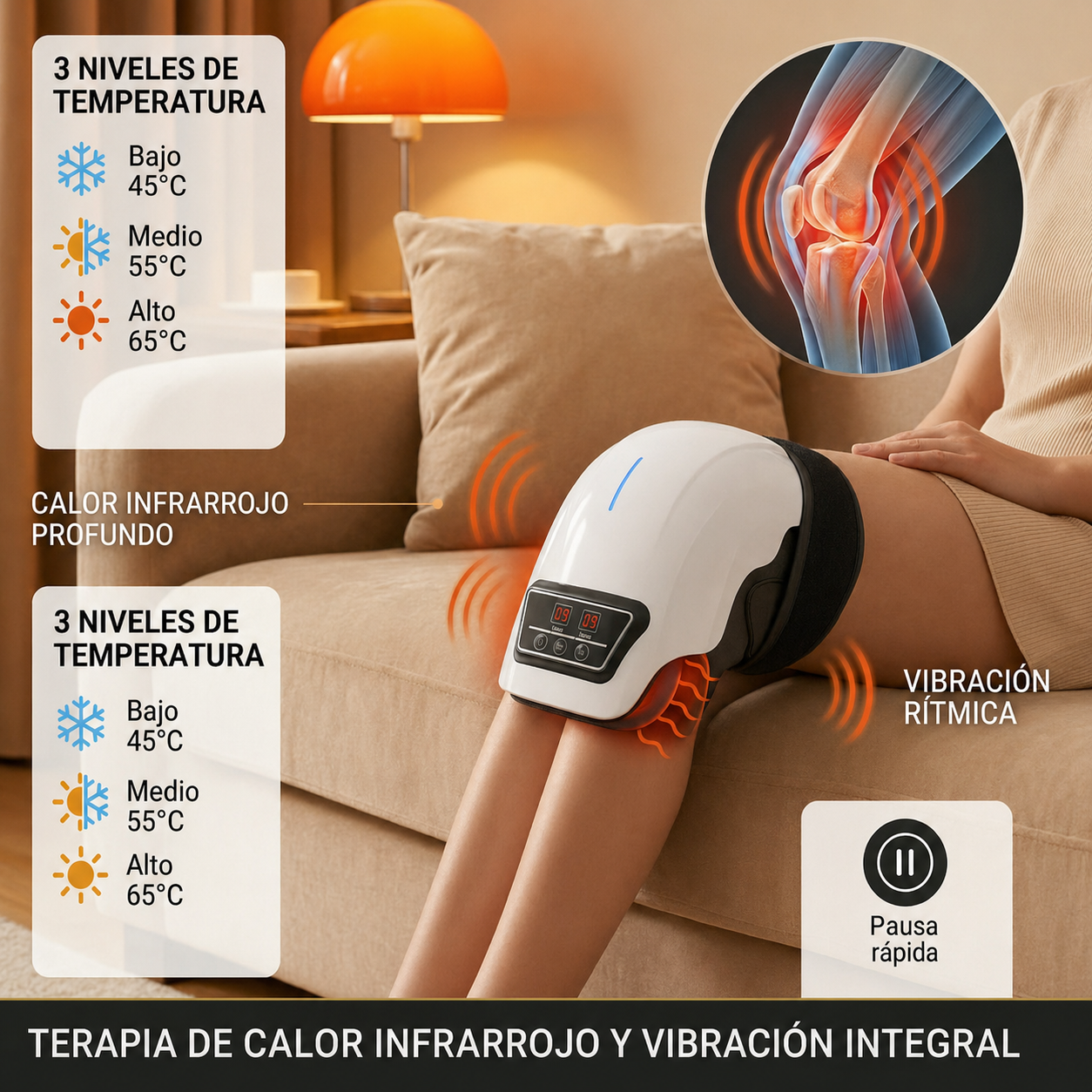 Masajeador de Rodillas con vibración